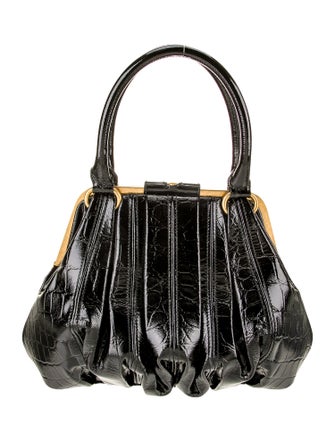 Alexander McQueen Patent Leather Top Handle Bag