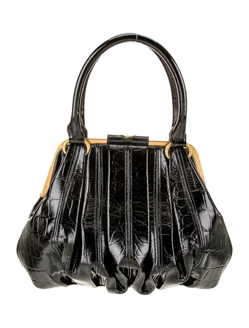 Alexander McQueen Patent Leather Top Handle Bag