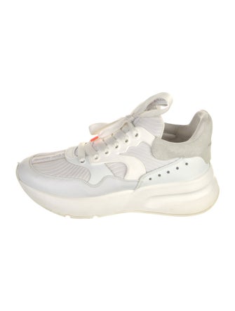 Alexander McQueen Leather Mesh Accents Sneakers