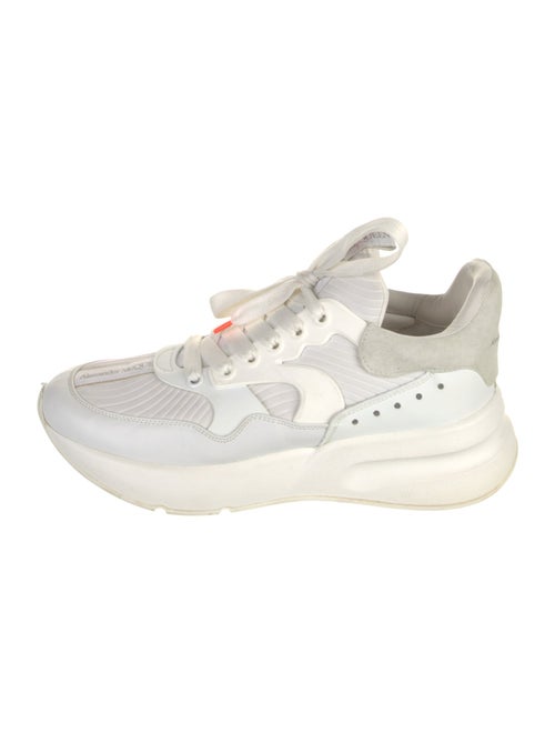 Alexander McQueen Leather Mesh Accents Sneakers