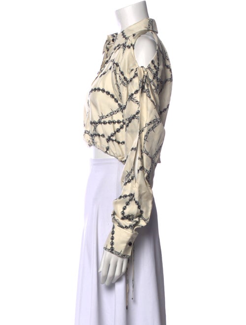 Alexander McQueen Silk Printed Crop Top