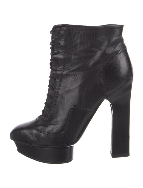Alexander McQueen Leather Lace-Up Boots