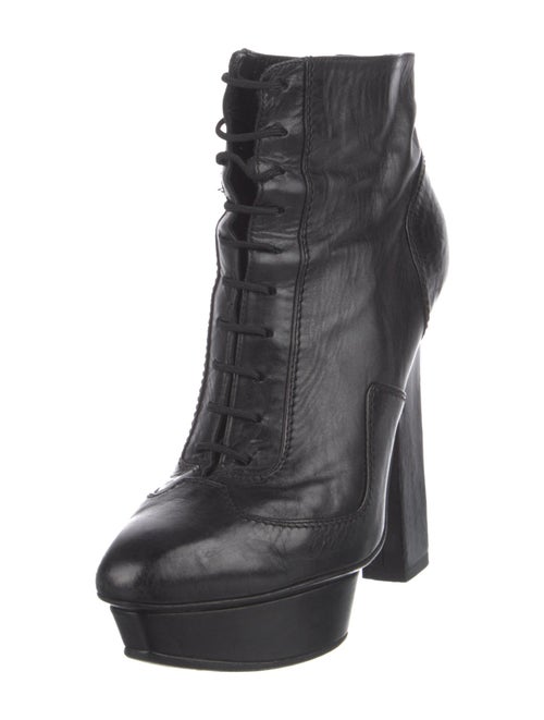 Alexander McQueen Leather Lace-Up Boots