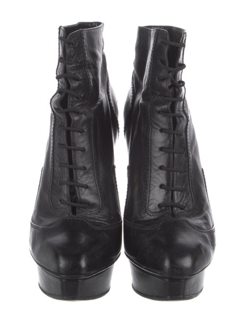 Alexander McQueen Leather Lace-Up Boots
