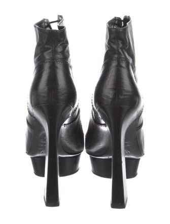 Alexander McQueen Leather Lace-Up Boots
