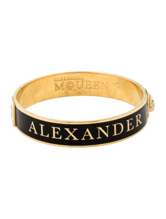 Alexander McQueen Enamel Logo Bangle Bracelet