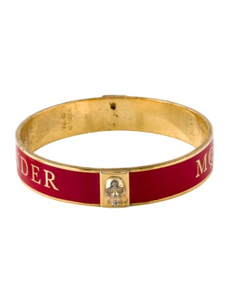 Alexander McQueen Enamel Logo Bangle Bracelet