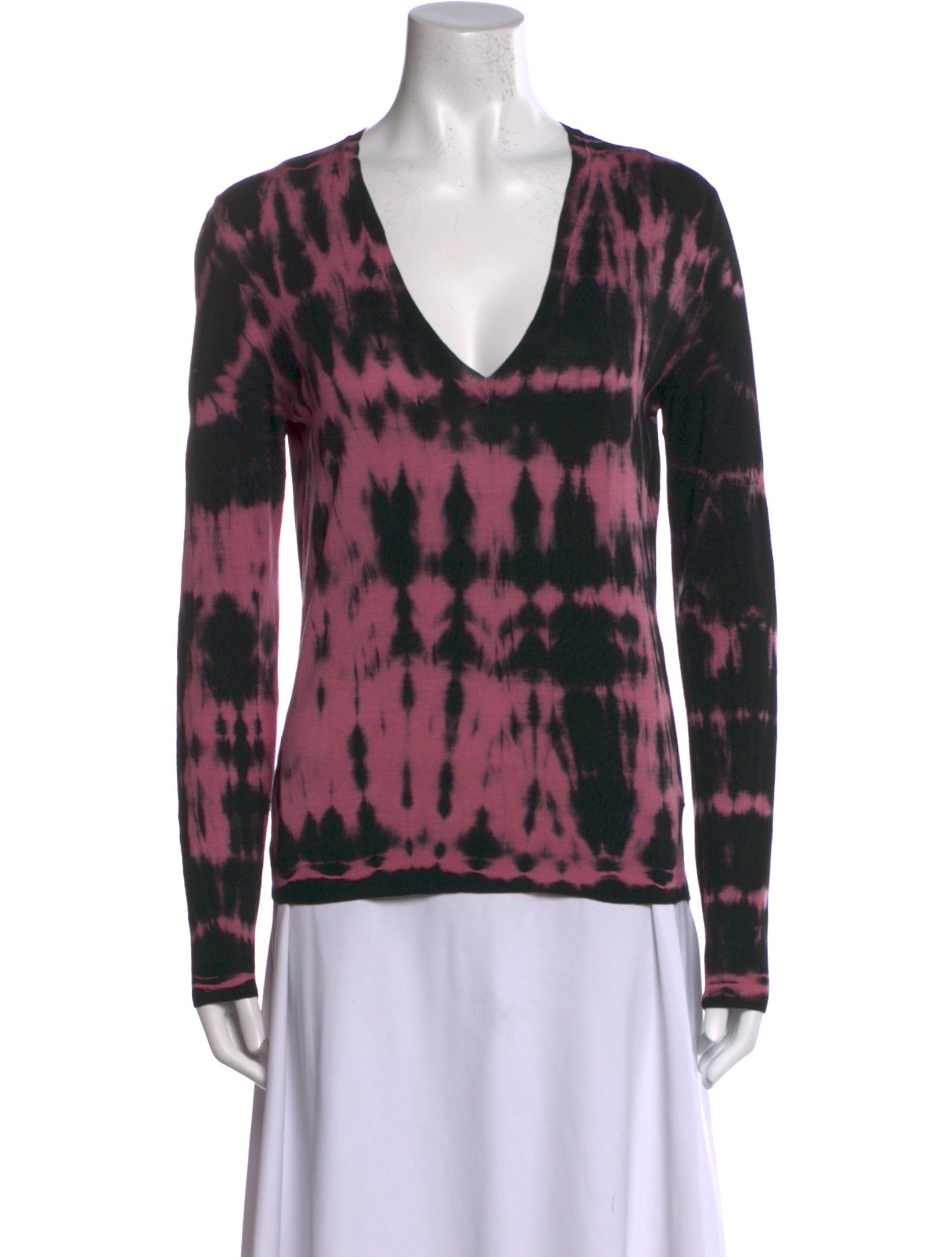 Alexander McQueen Silk Tie-Dye Print Top