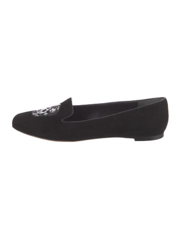 Alexander McQueen Flats Skull Suede Loafers IT 40.5 | 10.5