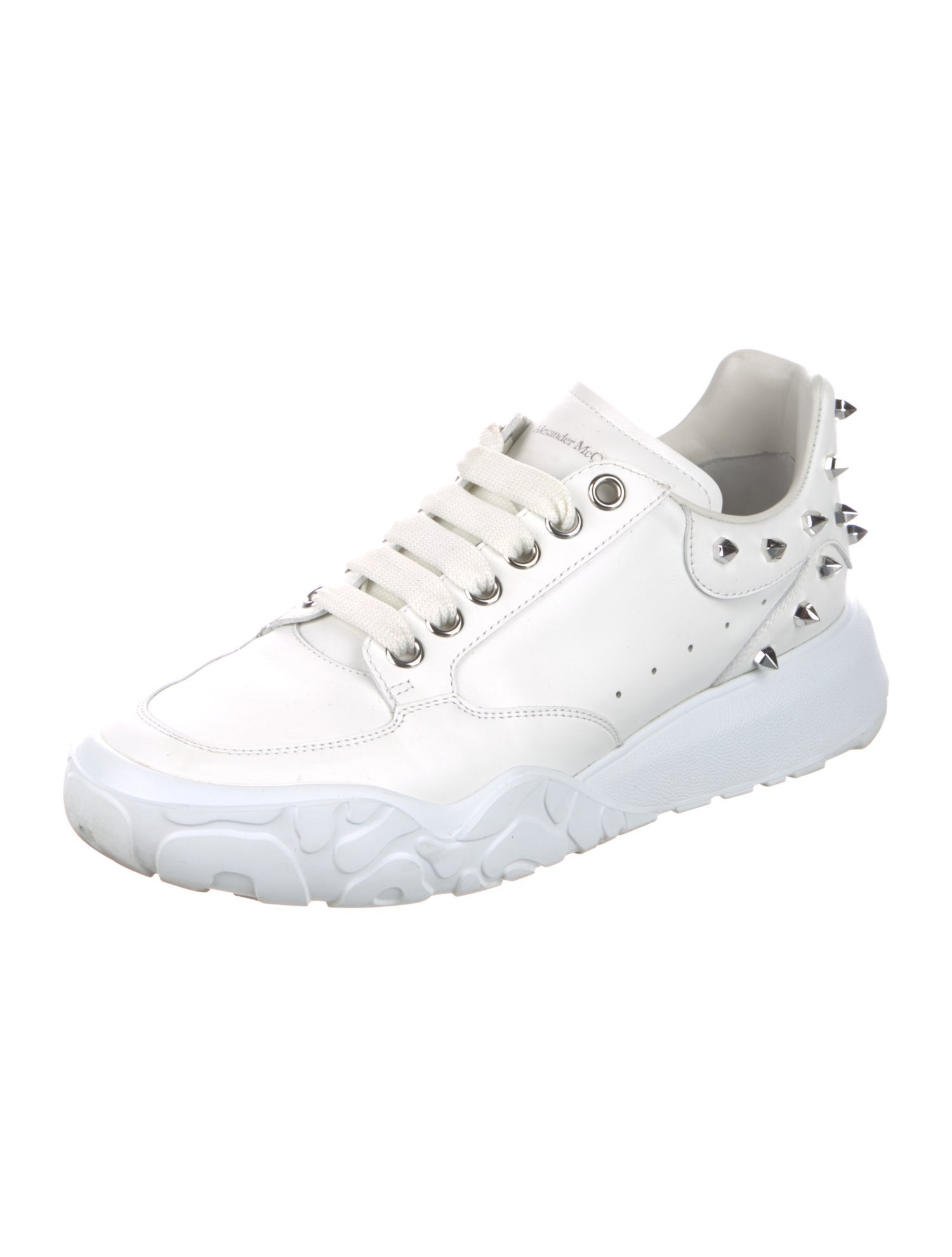 Alexander McQueen Leather Studded Accents Sneakers