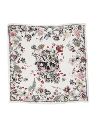 Alexander McQueen Silk Floral Print Scarf