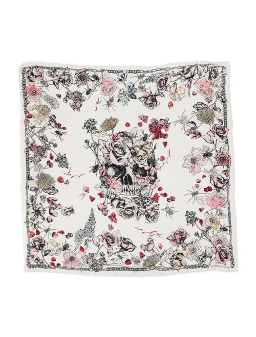 Alexander McQueen Silk Floral Print Scarf
