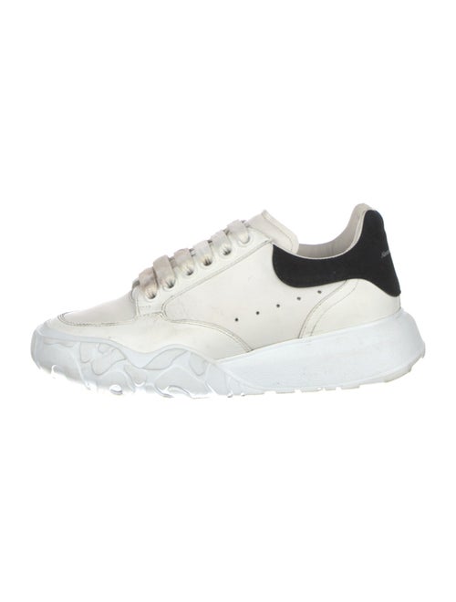 Alexander McQueen Leather Colorblock Pattern Sneakers