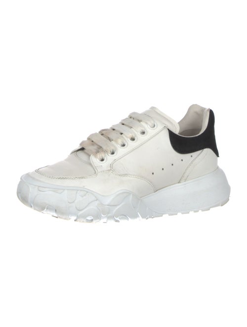 Alexander McQueen Leather Colorblock Pattern Sneakers