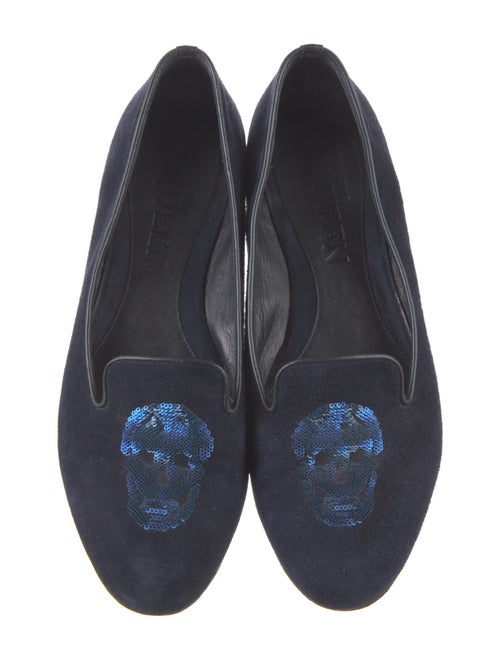 Alexander McQueen Skull Suede Loafers