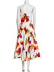 Alexander McQueen Floral Print Midi Length Dress