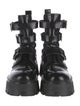 Alexander McQueen Leather Cutout Accent Combat Boots