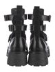 Alexander McQueen Leather Cutout Accent Combat Boots