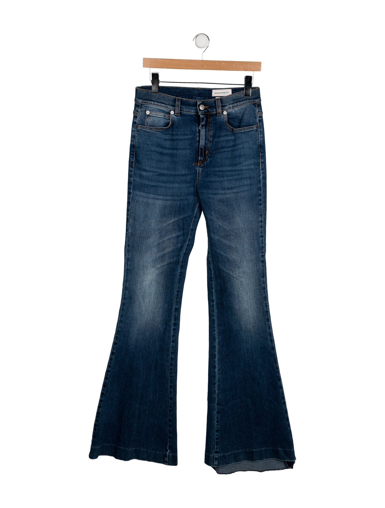 Alexander McQueen Mid-Rise Wide Leg Jeans