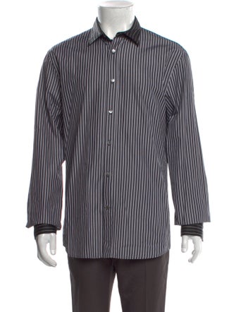 Alexander McQueen Striped Long Sleeve Dress Shirt