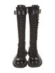 Alexander McQueen Leather Lace-Up Boots
