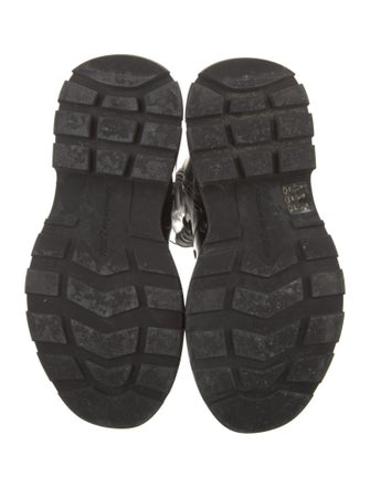 Alexander McQueen Leather Lace-Up Boots