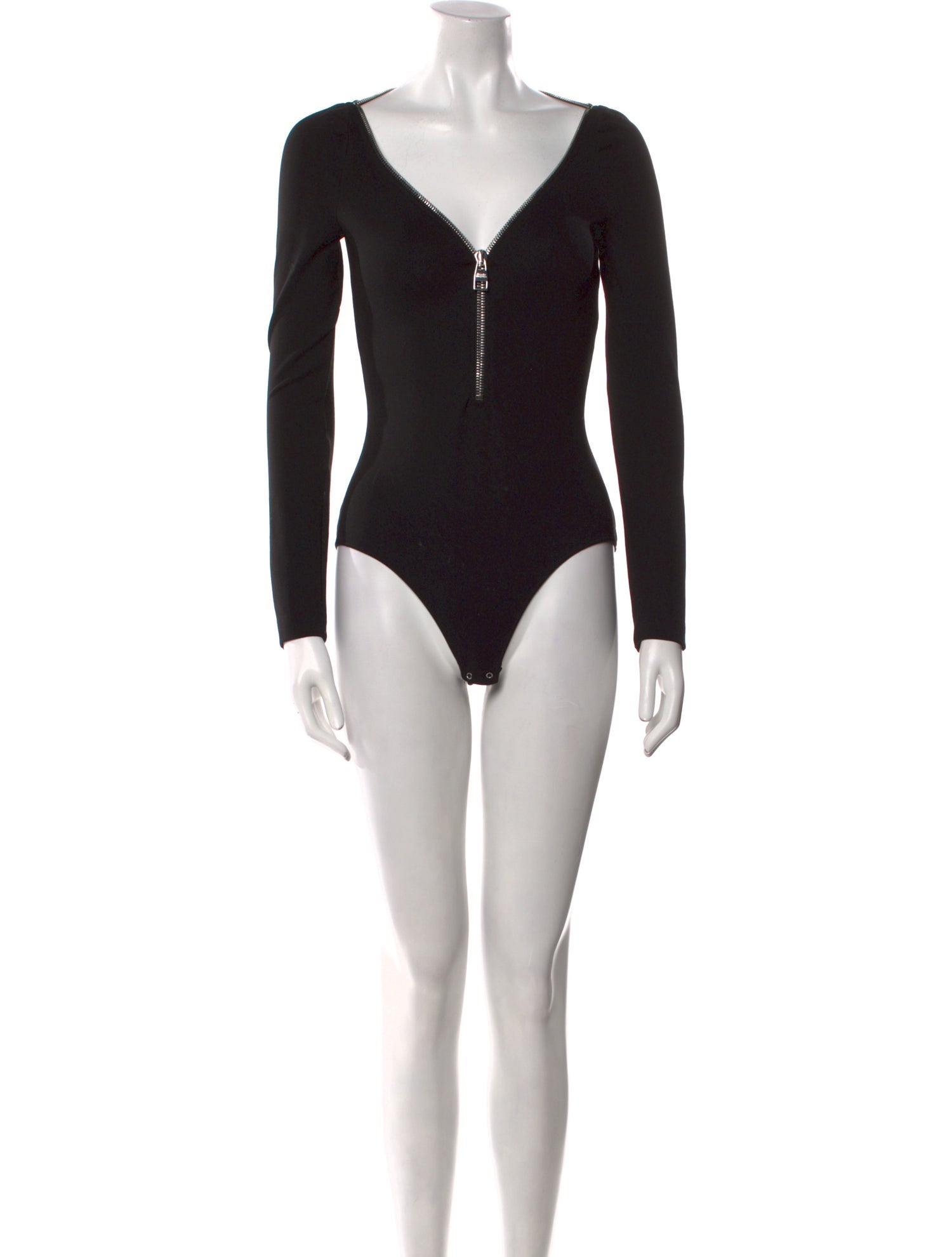 Alexander McQueen V-Neck Long Sleeve Bodysuit