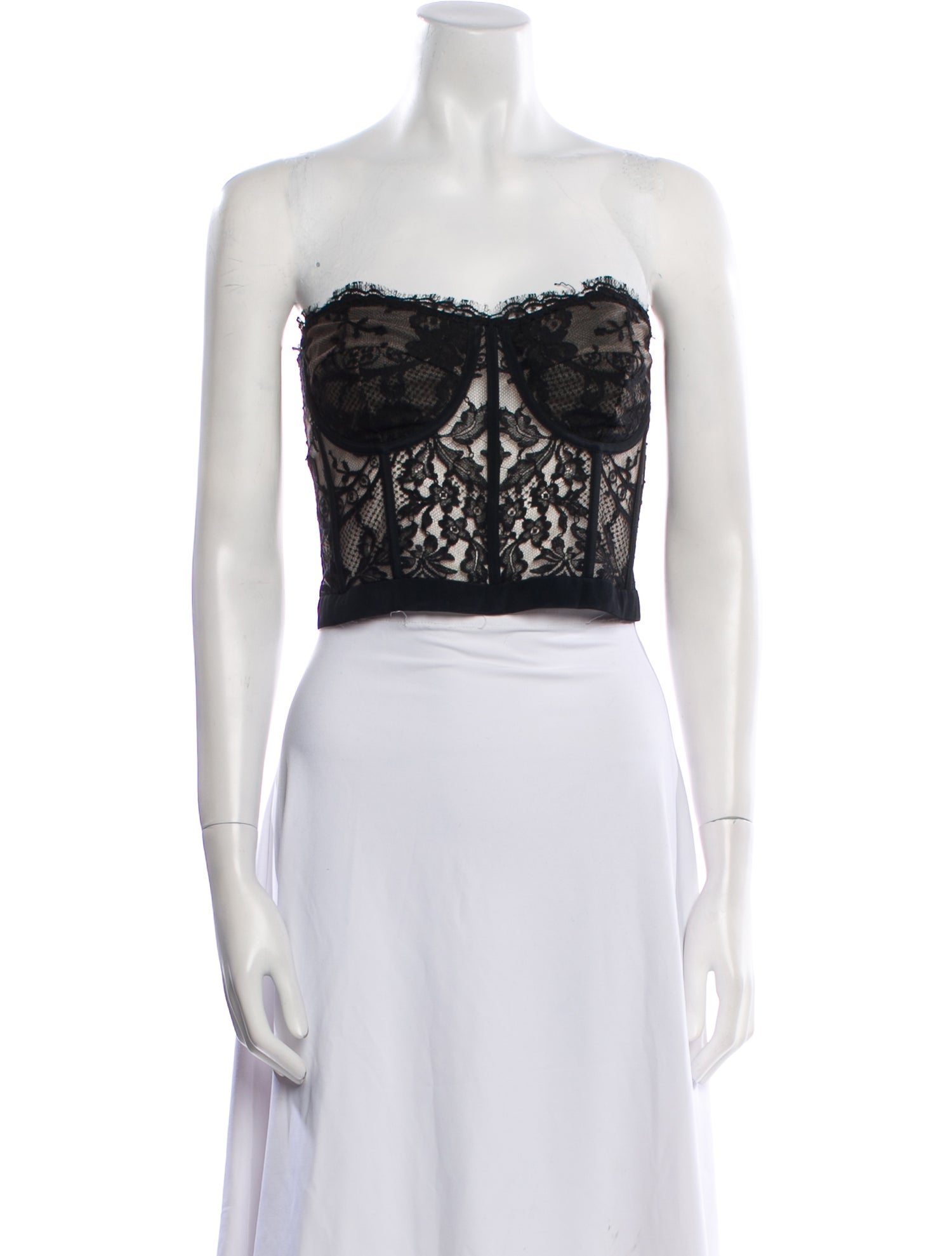 Alexander McQueen Strapless Crop Top