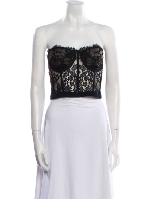 Alexander McQueen Strapless Crop Top