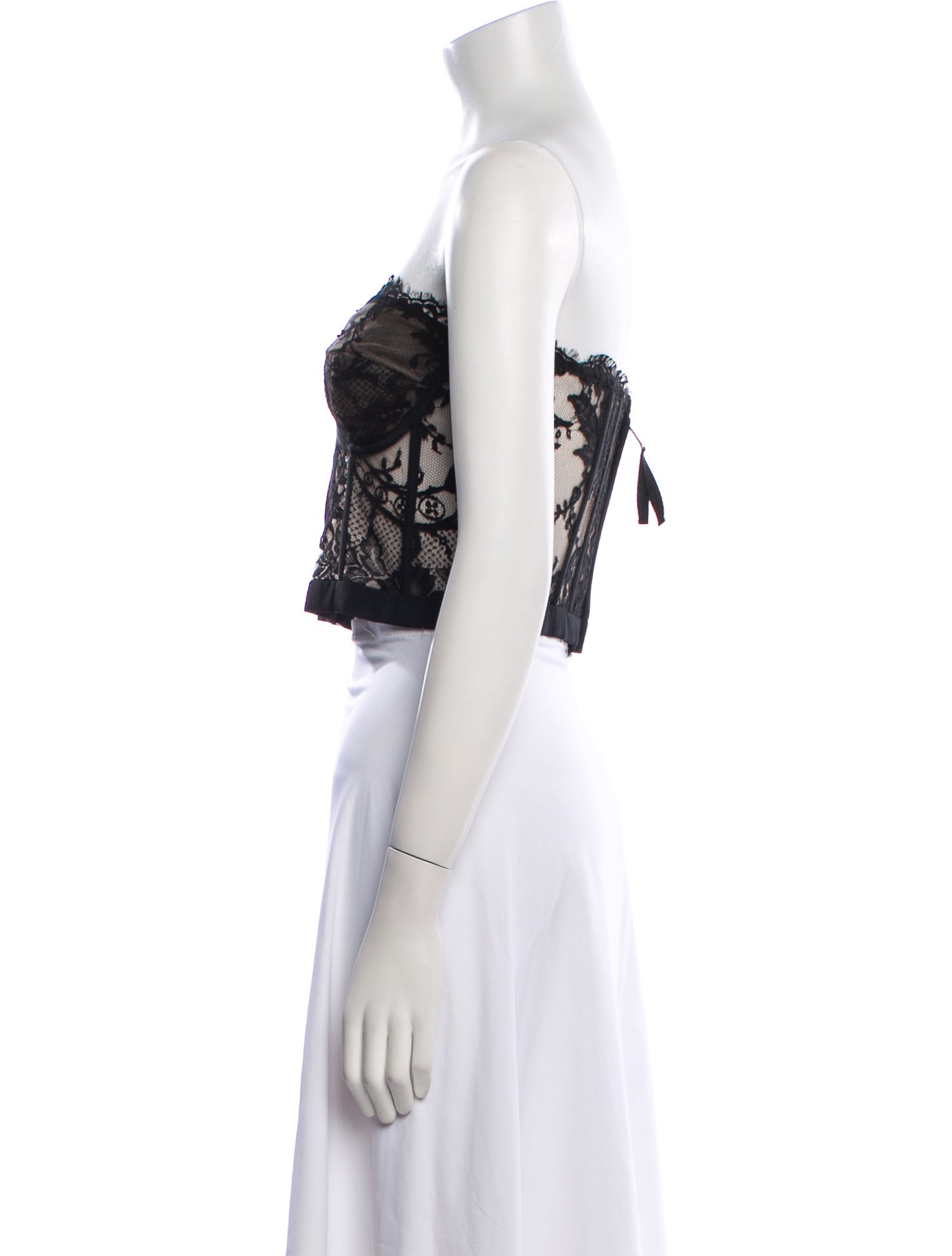 Alexander McQueen Strapless Crop Top