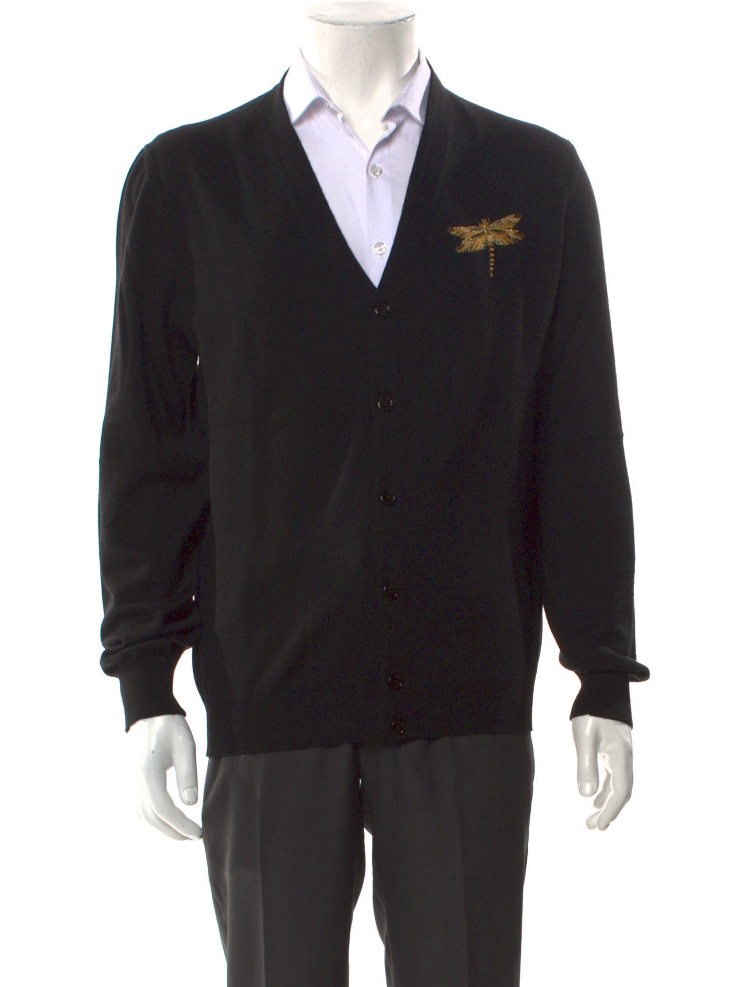 Alexander McQueen Wool Graphic Print Cardigan