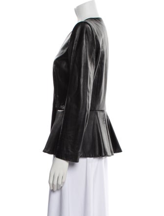 Alexander McQueen Leather Evening Jacket