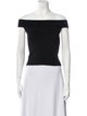 Alexander McQueen Off-The-Shoulder Short Sleeve Crop Top