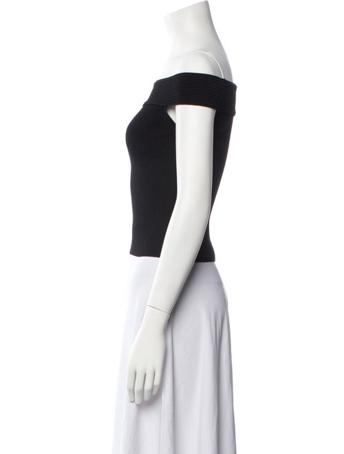 Alexander McQueen Off-The-Shoulder Short Sleeve Crop Top