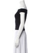 Alexander McQueen Off-The-Shoulder Short Sleeve Crop Top