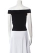 Alexander McQueen Off-The-Shoulder Short Sleeve Crop Top