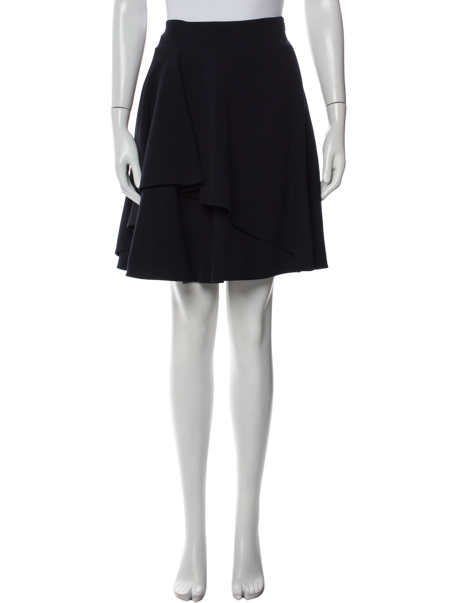 Alexander McQueen Pleated Accents Knee-Length Skirt