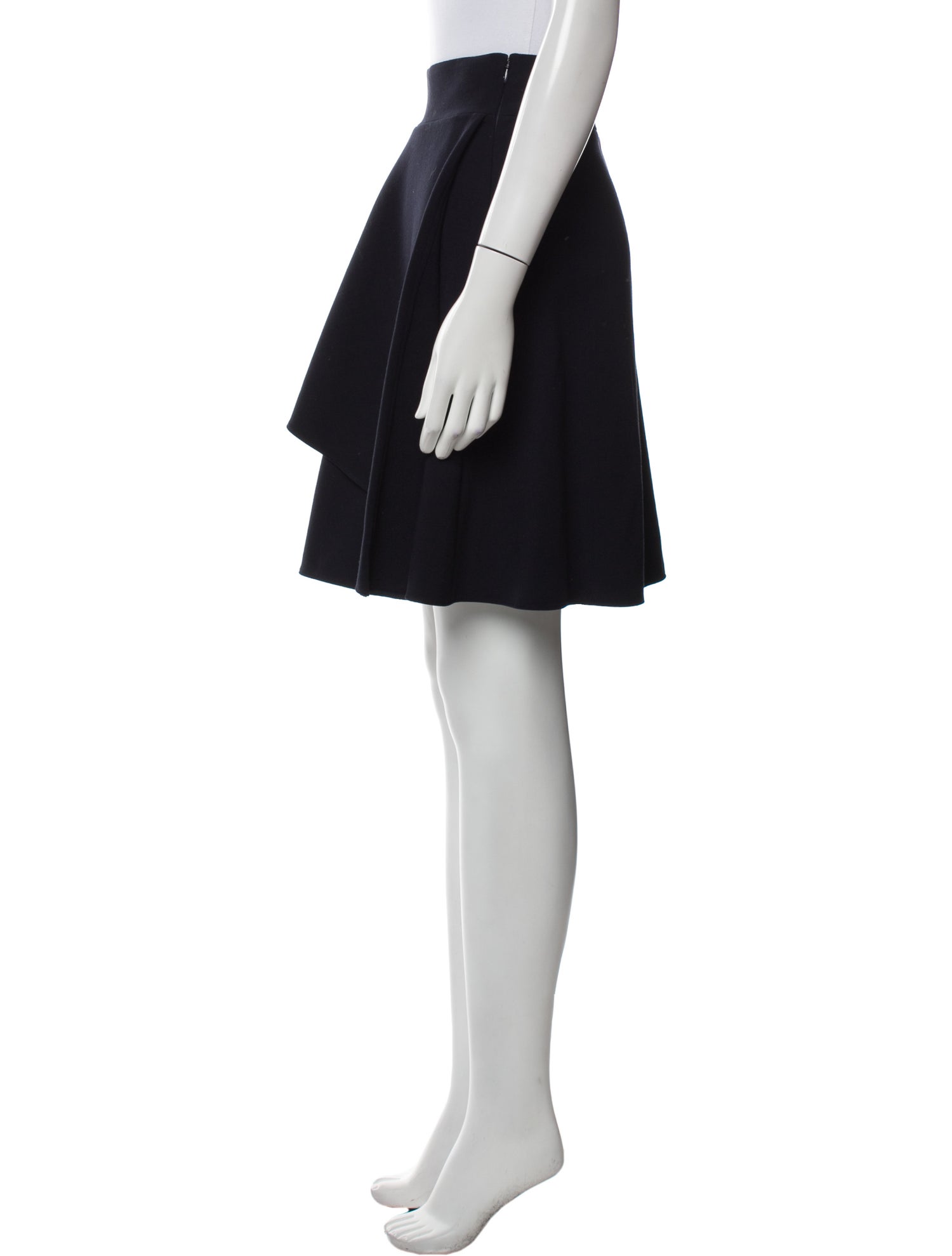 Alexander McQueen Pleated Accents Knee-Length Skirt