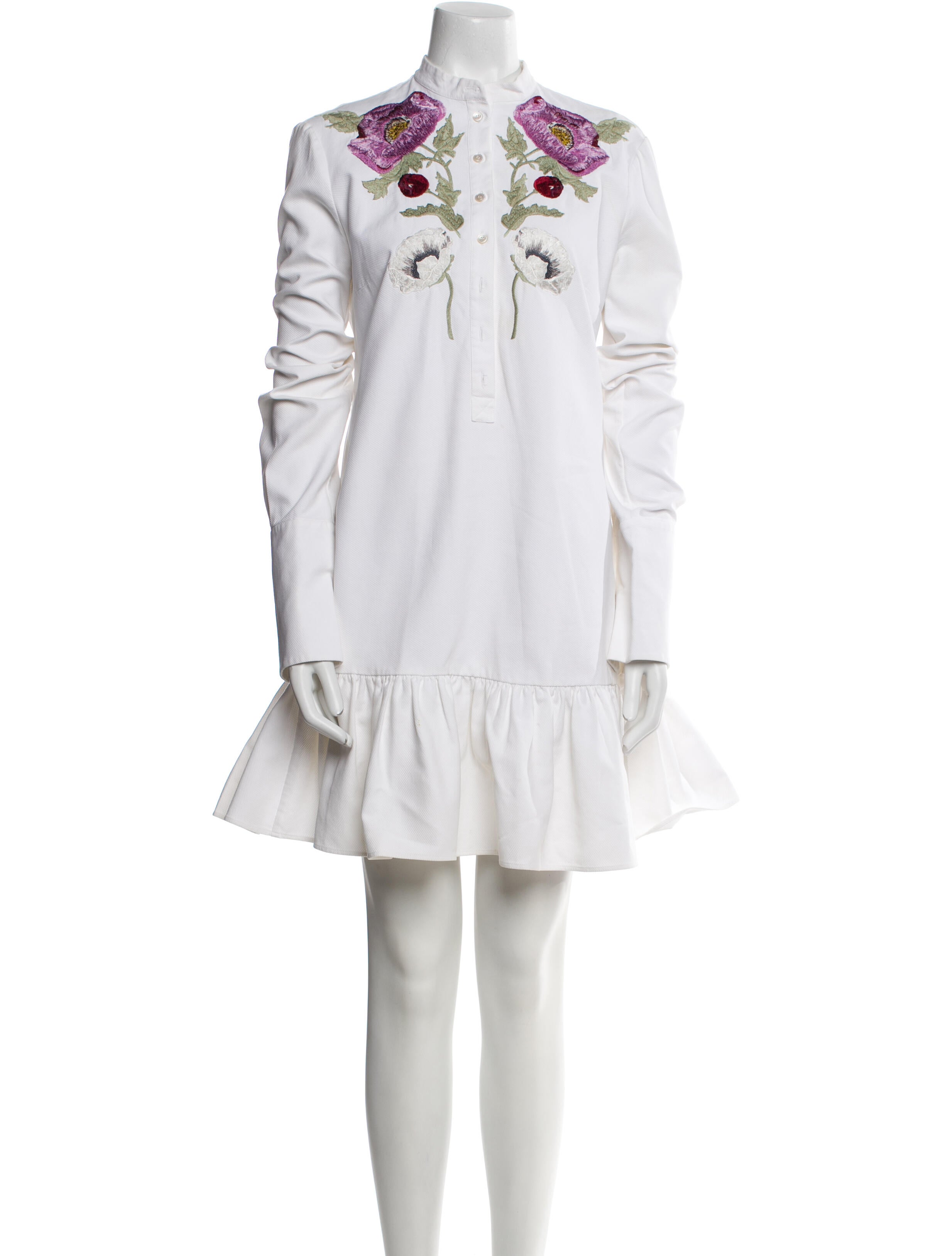 Alexander McQueen Mock Neck Mini Dress