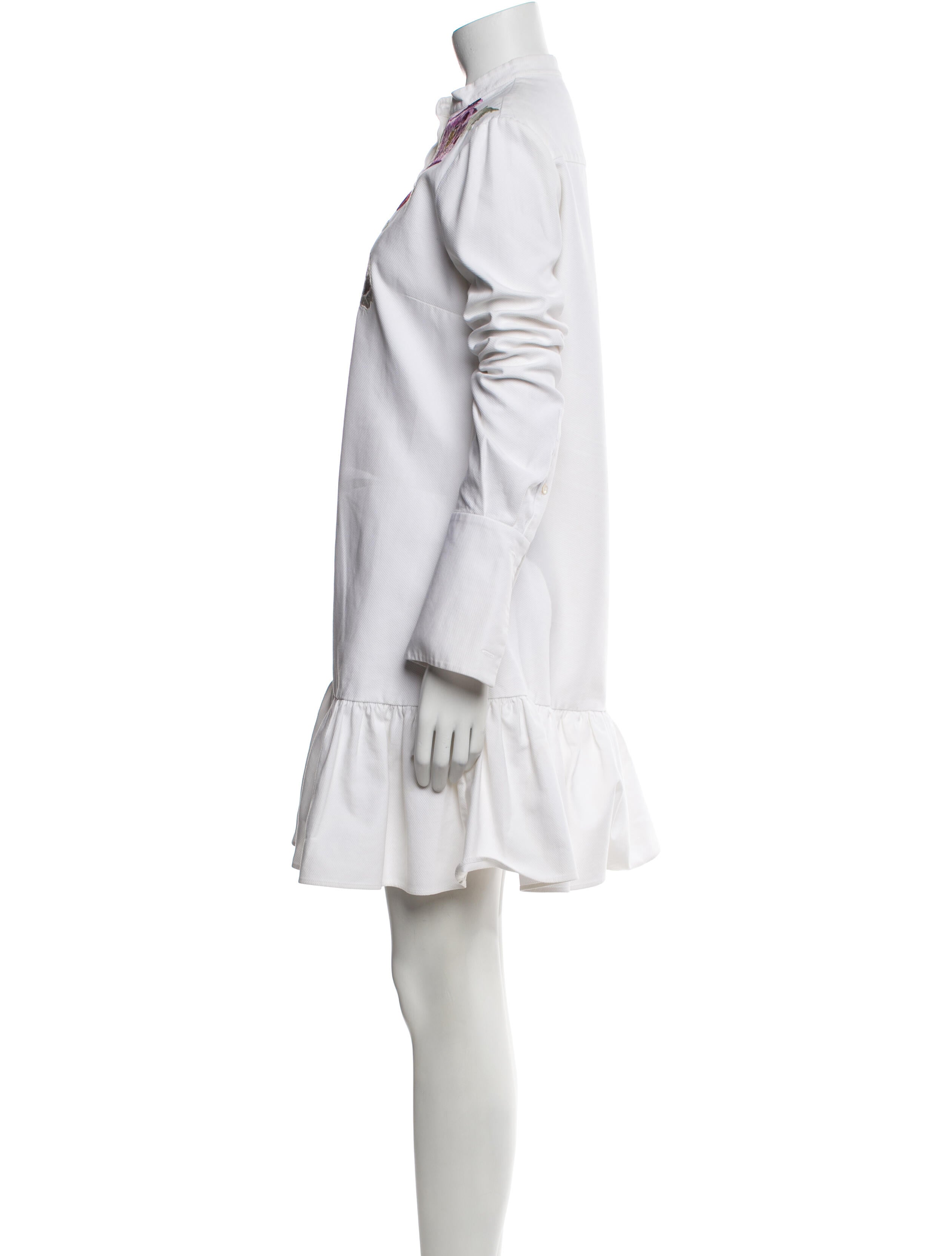 Alexander McQueen Mock Neck Mini Dress