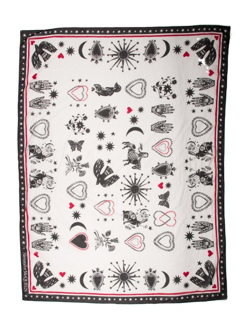 Alexander McQueen Skull Floral Print Scarf