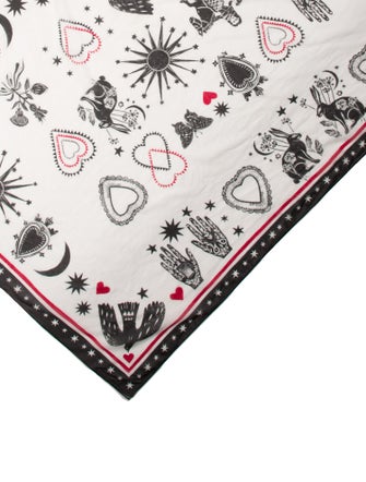 Alexander McQueen Skull Floral Print Scarf