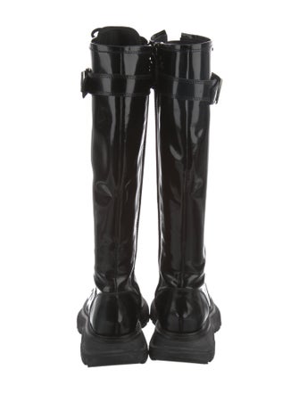 Alexander McQueen Leather Lace-Up Boots