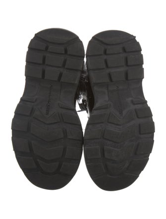 Alexander McQueen Leather Lace-Up Boots