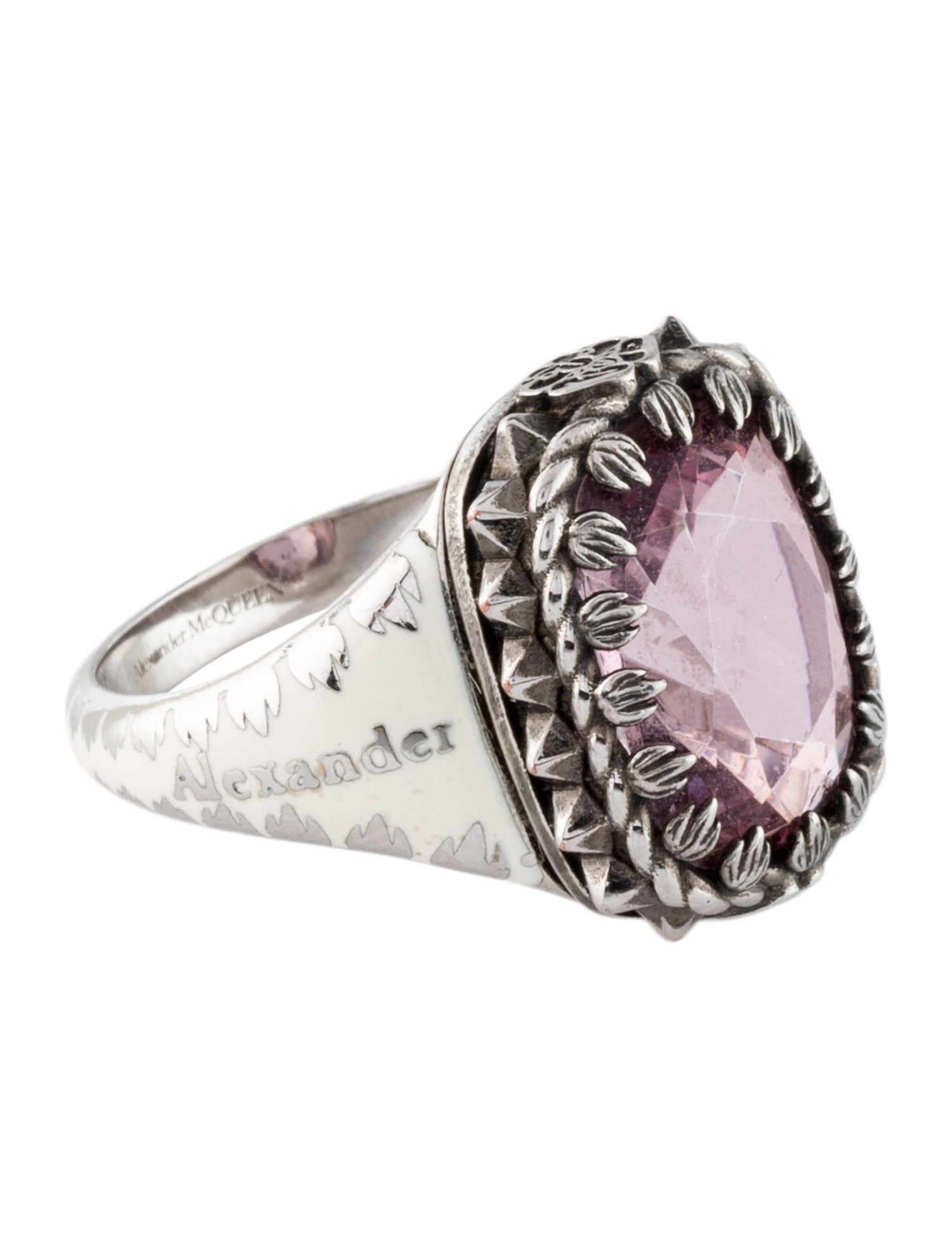 Alexander McQueen Crystal Cocktail Ring