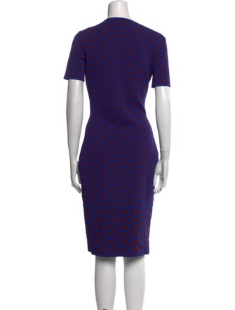 Alexander McQueen Printed Midi Length Dress