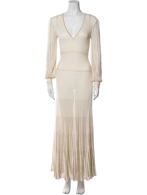 Alexander McQueen V-Neck Long Dress