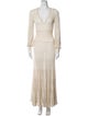 Alexander McQueen V-Neck Long Dress