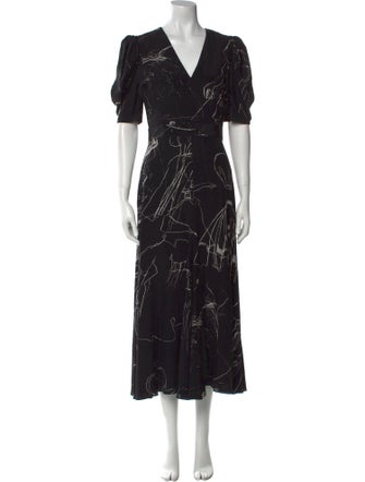 Alexander McQueen Silk Long Dress