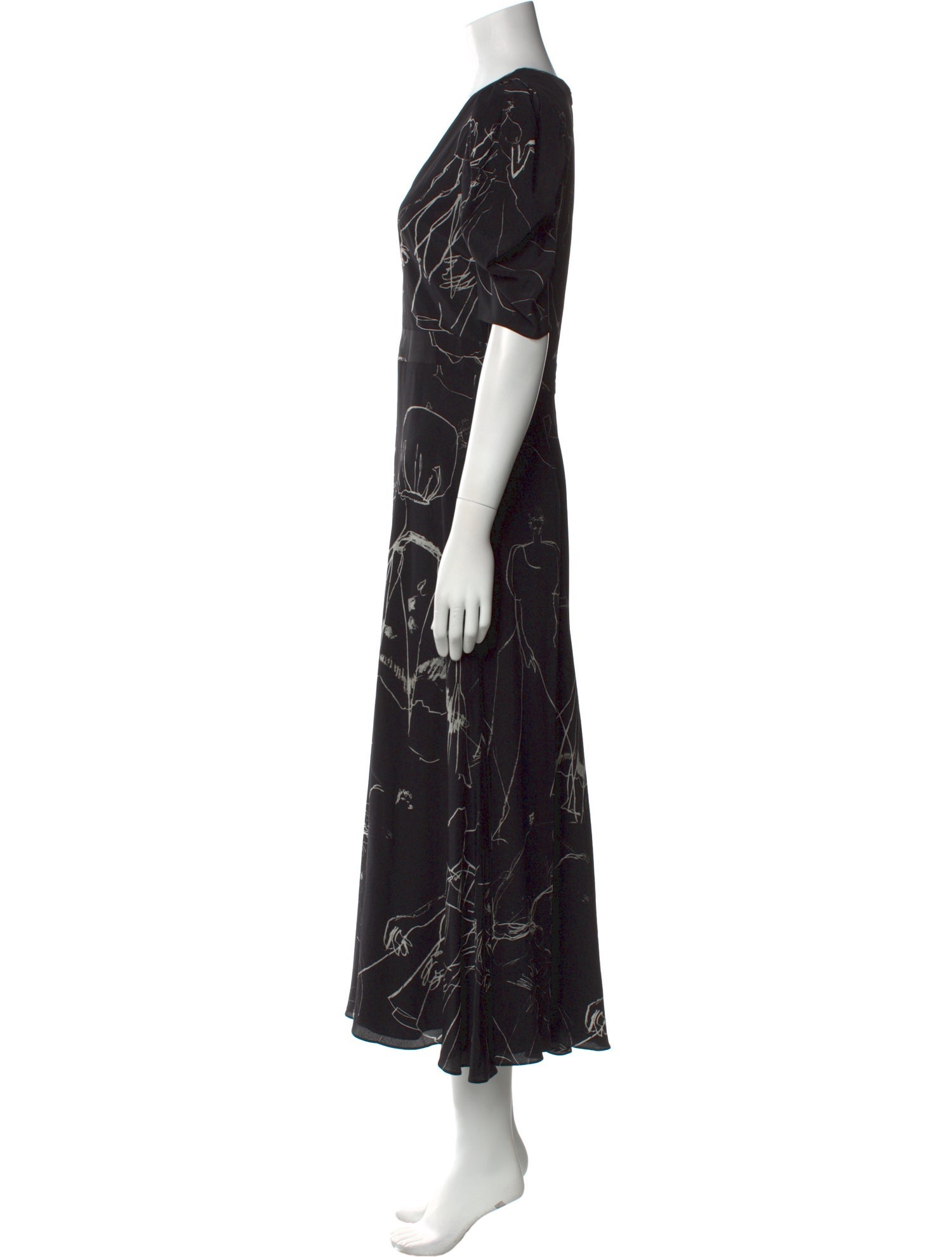 Alexander McQueen Silk Long Dress